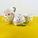 Kubek Florella 400ml do kuchni z żółtymi kwiatkami 11x15x9cm