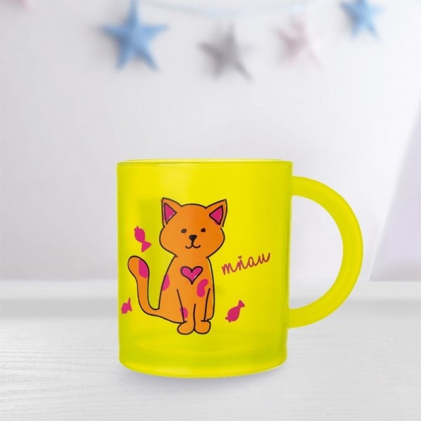 Kubek dziecięcy ORION 112277 z kotem 260 ml — kubek do picia dla dziecka