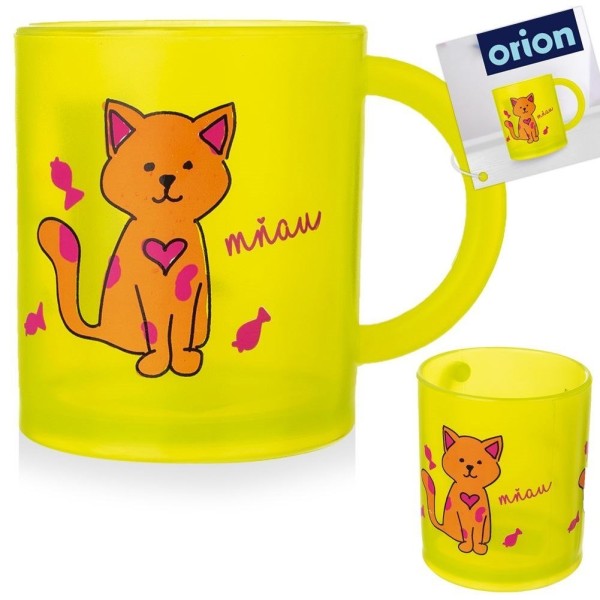 Kubek dziecięcy ORION 112277 z kotem 260 ml — kubek do picia dla dziecka