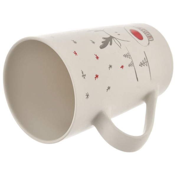 Kubek porcelanowy ORION 128879 — do kawy i herbaty, renifer, 430 ml