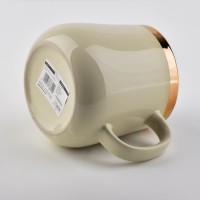 Кухонна чашка Dalia 500 мл зі стильним золотим смужкою для щоденного використання