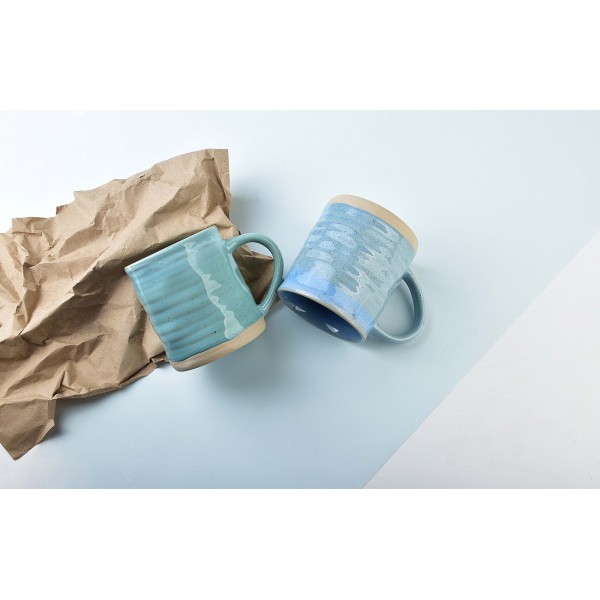 Kubek LOTTA BLUE 470 ml do codziennego użytku Boho