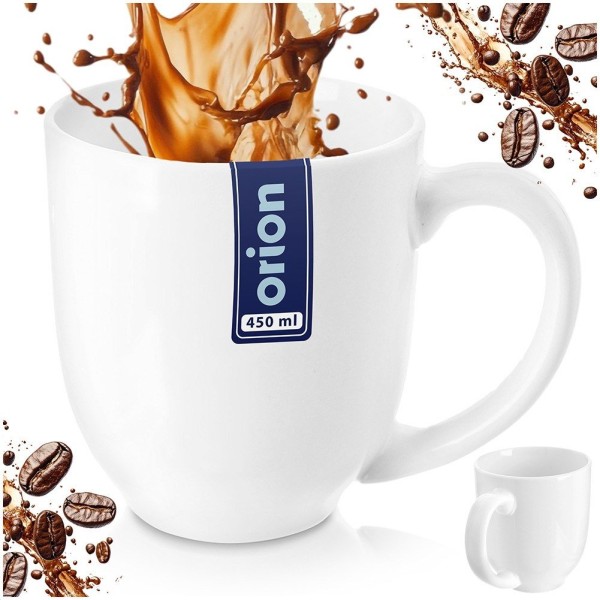 Кубок, MONA Orion 129630, порцеляновий для кави та чаю 450 мл, білий