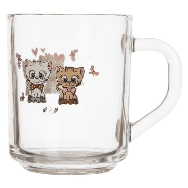 Кружка, ORION, KOTEK 230 ml — скляна з ручкою для чаю, кави, лимонаду