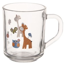 Кубок, Orion, Żyrafa 230 ml — скляний кухонний кухоль з ручкою для чаю, соку, какао