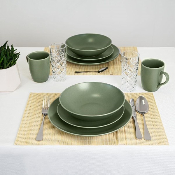 Kubek ceramiczny Orion ALFA 350 ml — zielony matowy, do kawy i herbaty