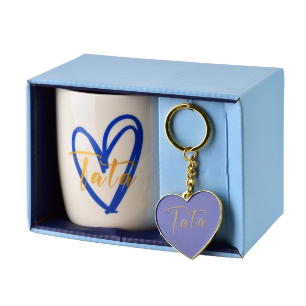 Кубок TATA Kubek z brelokiem 350 мл — Кавовий/чайний для дому, з брелоком, 8,5×12×9 см