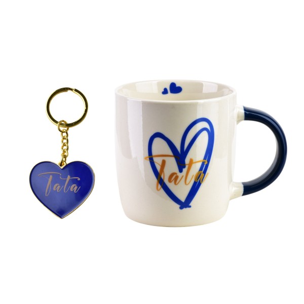 Кубок TATA Kubek z brelokiem 350 мл — Кавовий/чайний для дому, з брелоком, 8,5×12×9 см