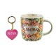 Kubek MAMA z breloczkiem 350 ml — kubek do domu i biura, 8,5×12×9 cm