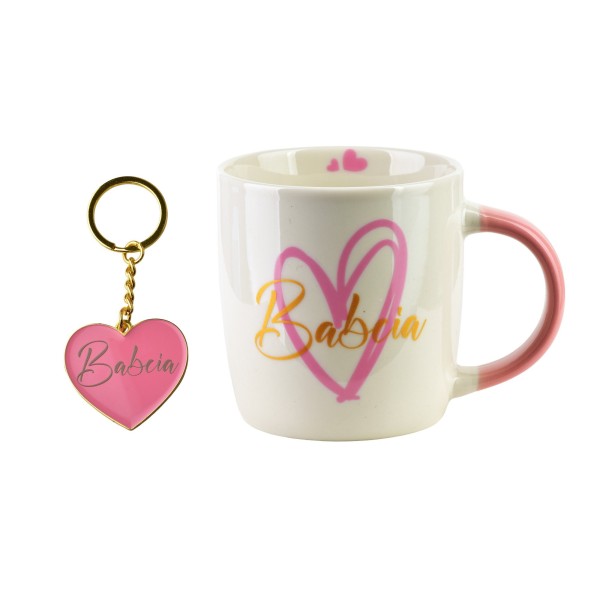 Кубок, BABCIA, Kubek z brelokiem 350 мл — для пиття в дорозі, 8,5×12×9 см