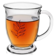 Kubek szklany, ORION 128859 — duży 450 ml, do herbaty i kawy