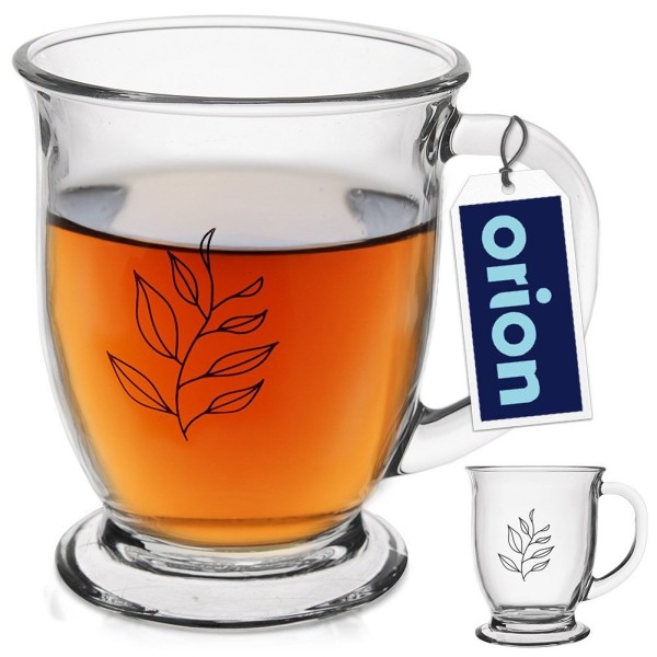 Kubek szklany, ORION 128859 — duży 450 ml, do herbaty i kawy