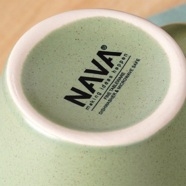 Kubek ceramiczny NAVA ARTHENA GREEN 380 ml — do kawy i herbaty, zielony mat
