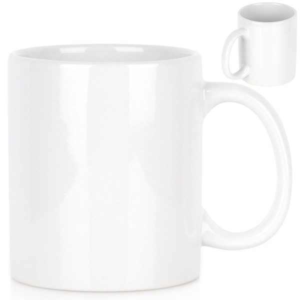 Kubek, VILDE 139698 — ceramiczny kubek do kawy i herbaty 330 ml, biały