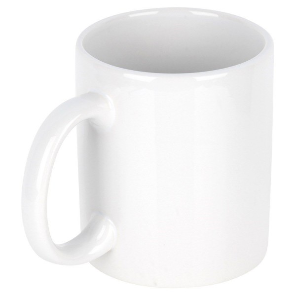 Kubek, VILDE 139698 — ceramiczny kubek do kawy i herbaty 330 ml, biały