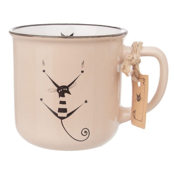 Kubek emaliowany, ORION 128814, kotki 350 ml — do kawy i herbaty