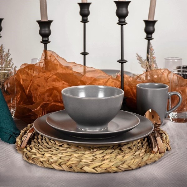 Kubek do kawy/herbaty ORION Alpha 350 ml, ceramiczny, szary matowy