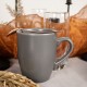 Kubek do kawy/herbaty ORION Alpha 350 ml, ceramiczny, szary matowy