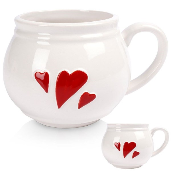 Kubek Orion 129432 Serce — duży kubek do kawy i herbaty 430 ml