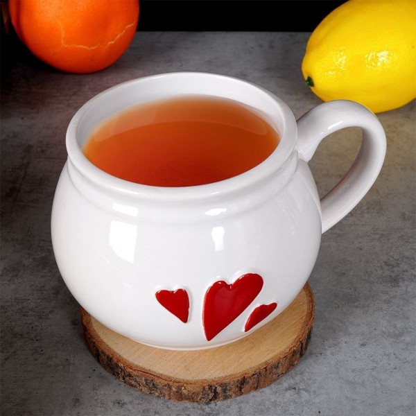 Kubek Orion 129432 Serce — duży kubek do kawy i herbaty 430 ml