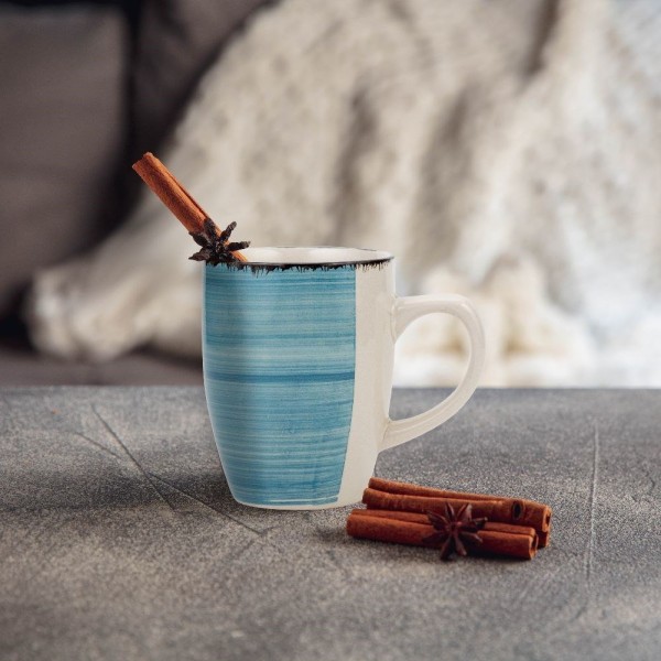 Kubek do kawy i herbaty, NAVA LINES 355 ml, ceramiczny (kubek)