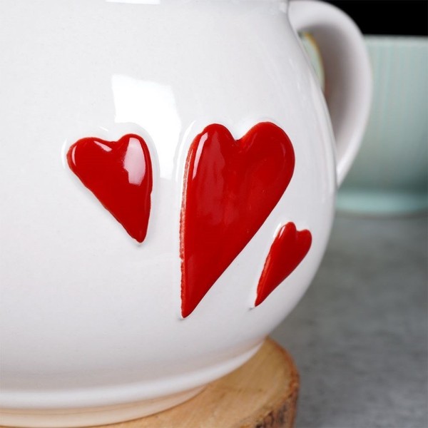 Kubek Orion 129433 Serce — duży ceramiczny kubek do kawy i herbaty 800 ml