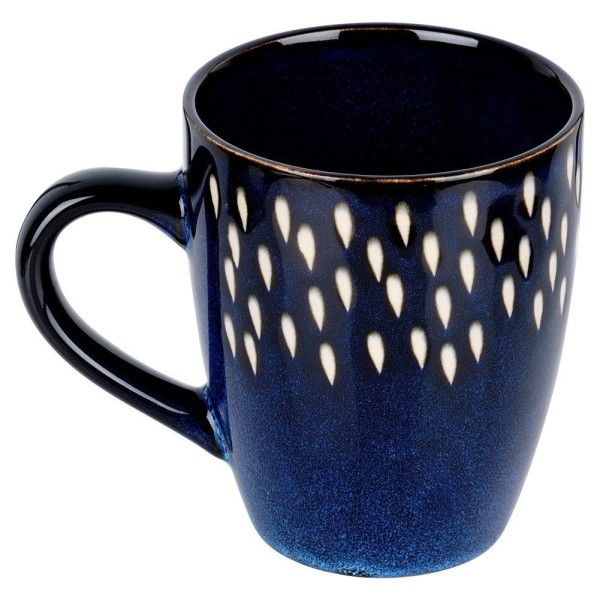 Kubek ceramiczny, SIAKI COLLECTION 139709 — do kawy i herbaty, granatowy 350 ml
