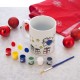 Kubek porcelanowy, ORION 129438, do malowania choinka 350 ml, zestaw z farbkami
