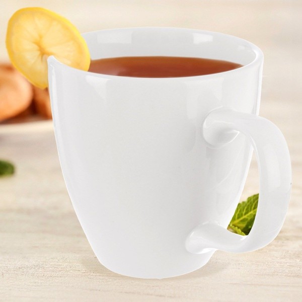 Kubek porcelanowy Orion MONA 400 ml — do kawy i herbaty, biały