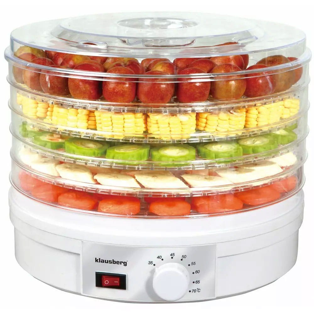 Suszarka do żywności Klausberg KB-7567 350W do grzybów i owoców, idealna do domowego suszenia